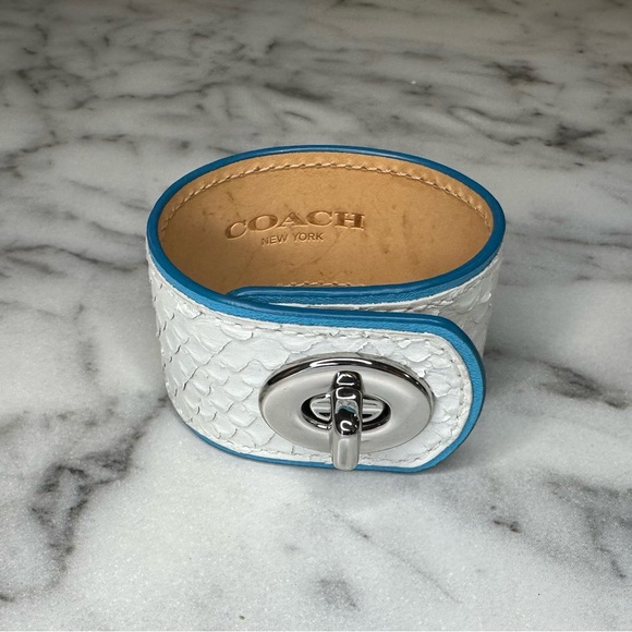 Coach Jewelry - Coach Snakeskin Turn-lock Bracelet